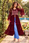 Pushpa Georgette Embroidery Fancy Long Kurti